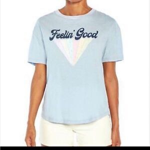 Wildfox T shirt NWT Size Large Felling’ Good light blue